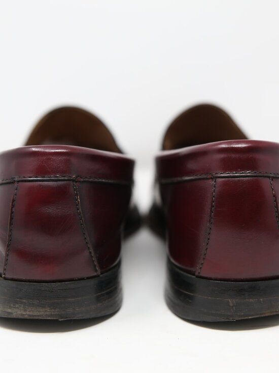 GH Bass Weejuns Penny Loafers Mens 10 D Larson Burgundy Leather 124106 Nice EUC main image 4